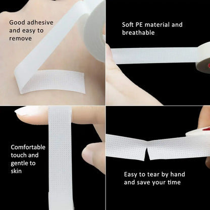3/6 Rolls Eyelash Insulating Tape – Lint-Free, Breathable Non-Woven Under Eye Pads for Extensions