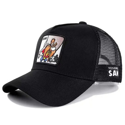Anime Cartoon Baseball Cap – High Quality Cotton Snapback Hat for Kids, Men & Women, Hip Hop Dad Mesh Trucker Cap