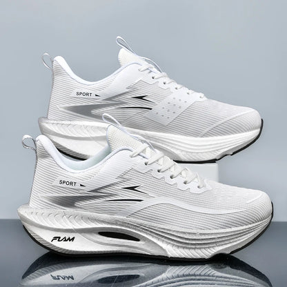 Men’s & Women’s Carbon Plate Running Shoes - Lightweight Breathable Marathon Sneakers with Air Cushion & Non-Slip Sole