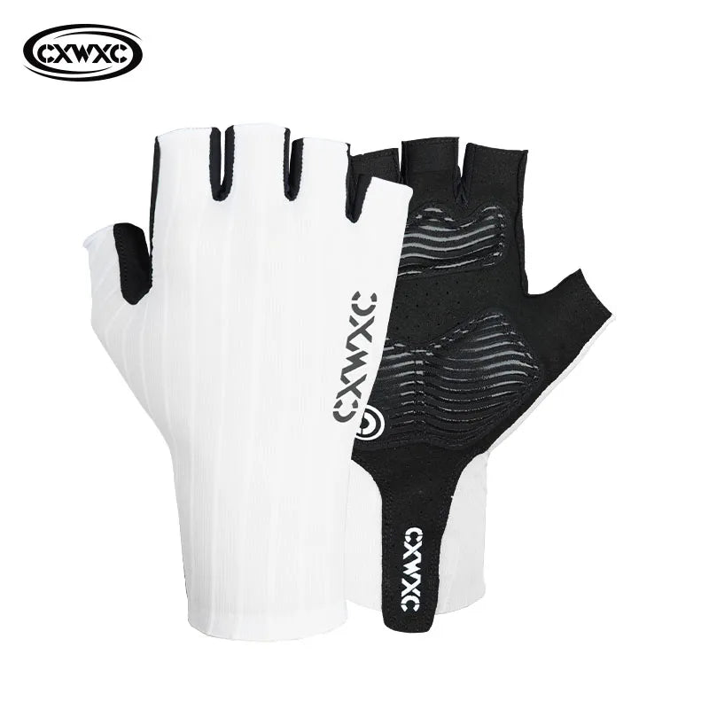 CXWXC Half Finger Cycling Gloves – Breathable, Anti-Slip Fitness Gloves with Extended Wrist Guard for Men & Women