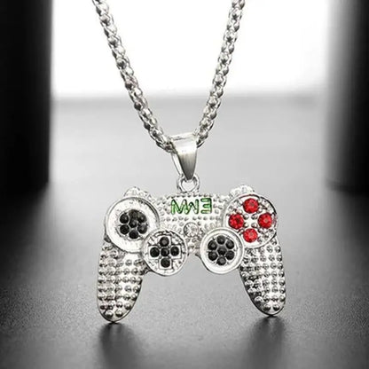 RAKOL Trendy Gamepad Lightning Stainless Steel Necklace for Women & Men, Gold Color Metal Pendant for Party & Everyday Jewelry