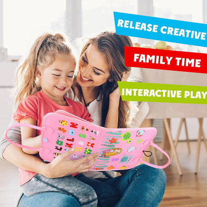 Montessori Toddler Busy Board – Educational Activity for Motor Skills & Baby Learning Toys for Travel