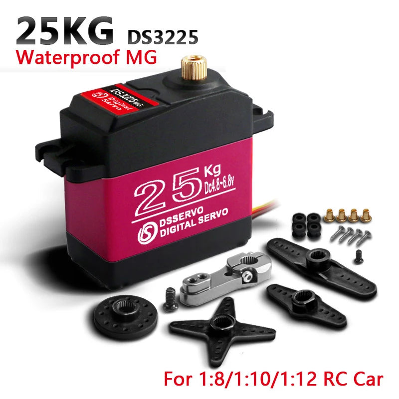 Waterproof High-Speed Digital Servo – 20kg-40kg Metal Gear RC Servo for 1/8 & 1/10 Scale Baja Cars