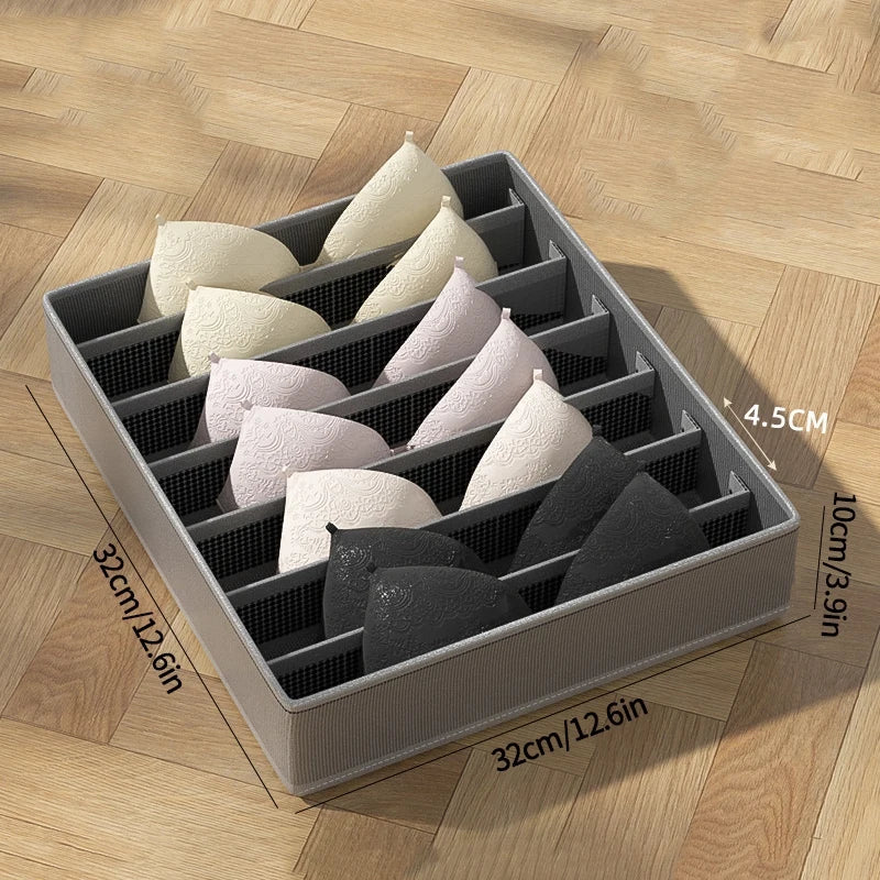 Foldable Underwear Storage Box – Non-Woven Organizer for Panties, Bra, Socks, Clothes Separator for Bedroom Drawers & Wardrobe