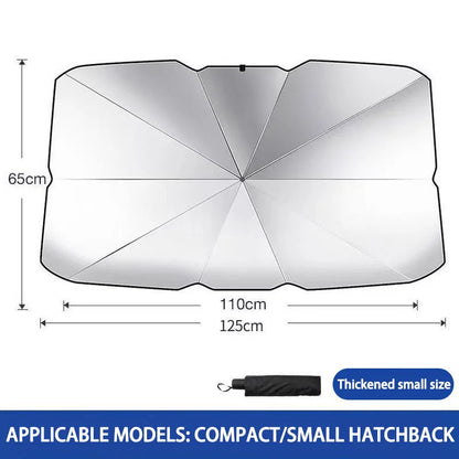Car Windshield Sunshade - Portable Front Window Sunscreen Heat Insulation Shade with Storage Design