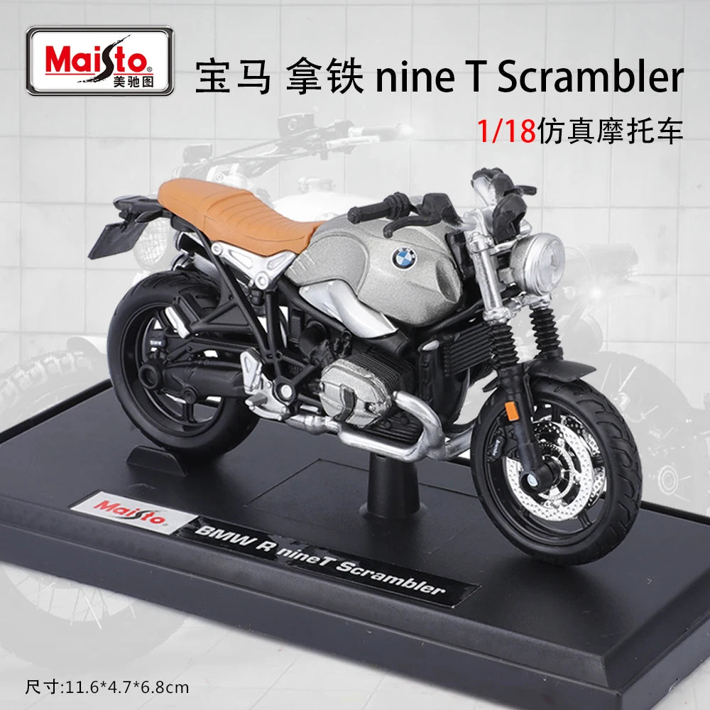 Maisto 1:18 Alloy Motorcycle Model – Yamaha MT-07/MT-10, Ducati, Kawasaki, KTM, Suzuki, BMW