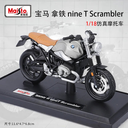 Maisto 1:18 Alloy Motorcycle Model – Yamaha MT-07/MT-10, Ducati, Kawasaki, KTM, Suzuki, BMW