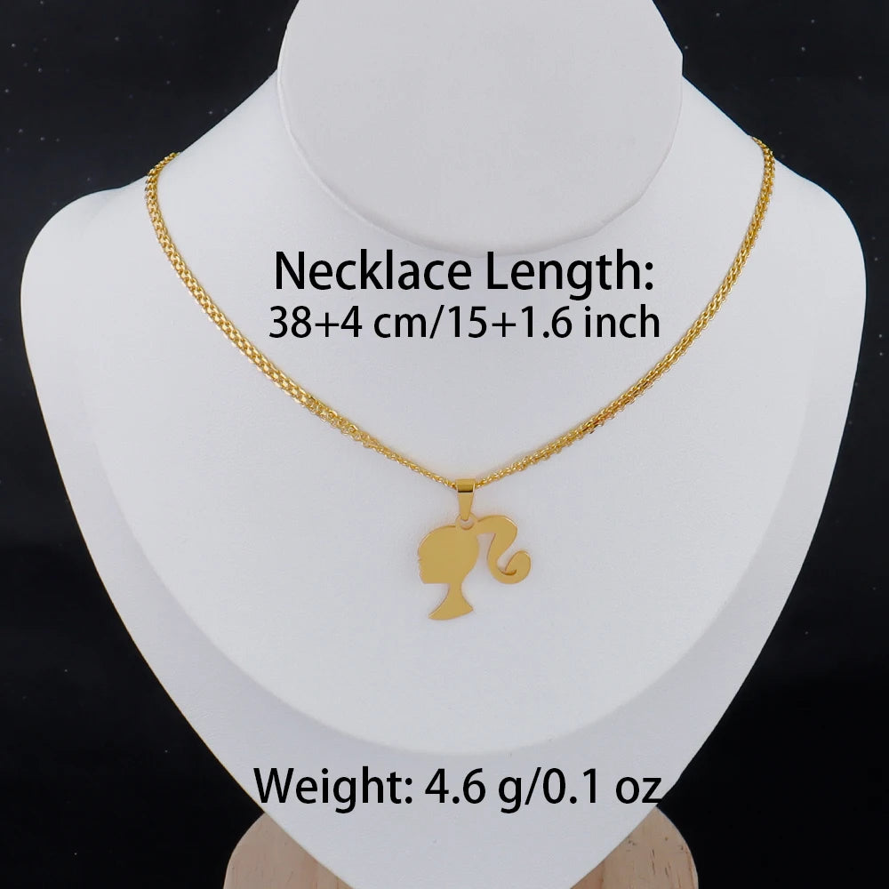 Luxury Gold Stainless Steel Letter Necklace – Minimalist Women’s Jewelry for Daily Wear & Gift