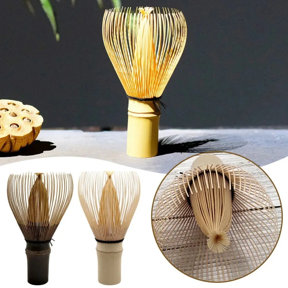 Reusable Bamboo Matcha Whisk - Traditional Tea Brush for Matcha Green Tea Preparation