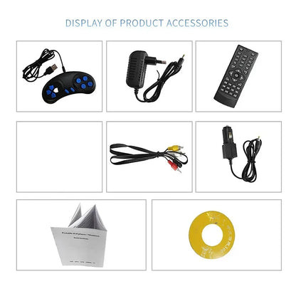 7.8 Inch Portable DVD CD Player - Rotatable Screen Desktop Media Player with Remote Control for Travel