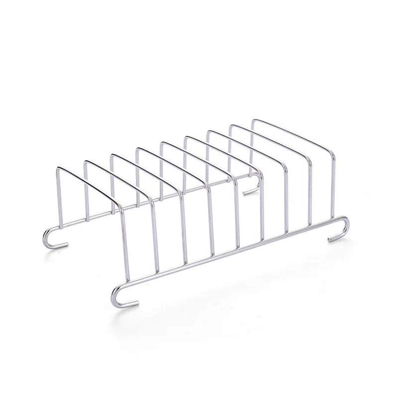 Stainless Steel Toast & Bread Rack – Rectangle Food Display Tool for Air Fryer & Kitchen Accessories