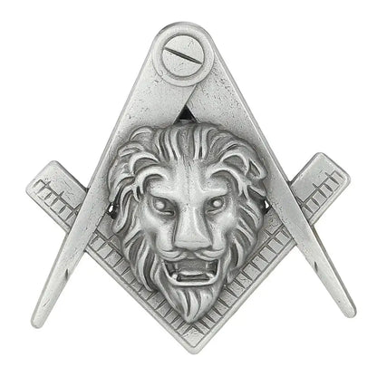 Vintage Masonic Emblem Brooch - Hollow Freemason Symbol Pin Badge for Collectors