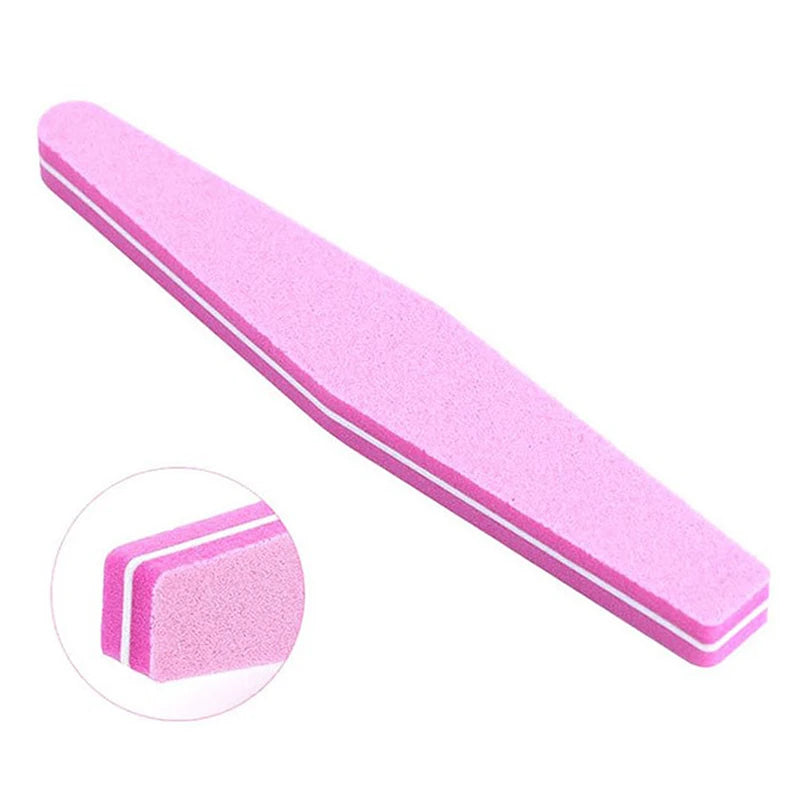 10PCS Double-Sided Nail File Blocks – Colorful Sponge Buffing, Sanding & Polishing Strips for Pedicure & Manicure Tools
