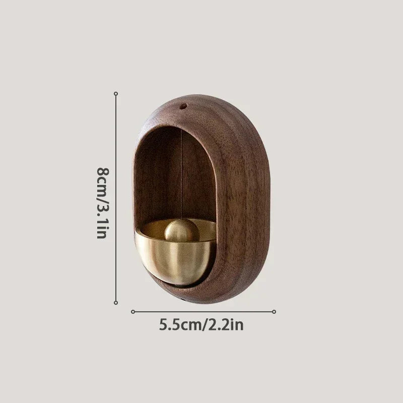 Wooden Landscape Door Bell – Magnetic Wind Chime for Home Entrance Alert & Decor