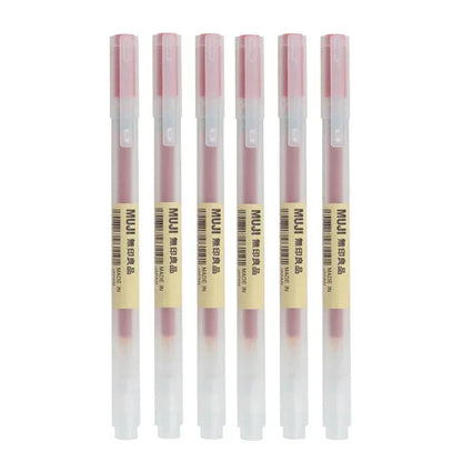 MUJI Gel Pen Set - 6/8PCS Fine Point Ink Pens 0.38mm/0.5mm Black Blue Red Office & School Stationery