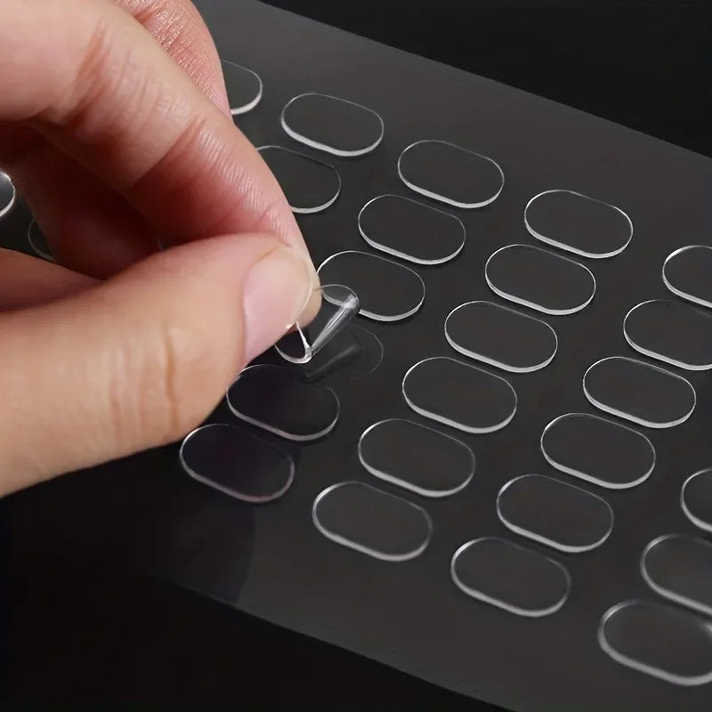 200pcs Transparent Double-Sided Tape Pads - Non-Marking Anti-Skid Adhesive Stickers for DIY Projects & Model Car Decor