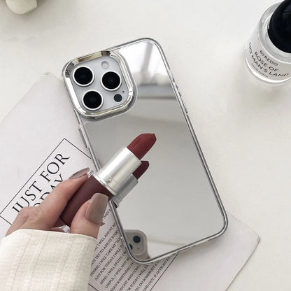 Luxury Plating Makeup Mirror Phone Case for iPhone 17/16/15/14/13/12/11 Pro Max XR X XS – Hard Acrylic Shockproof Bumper Cover