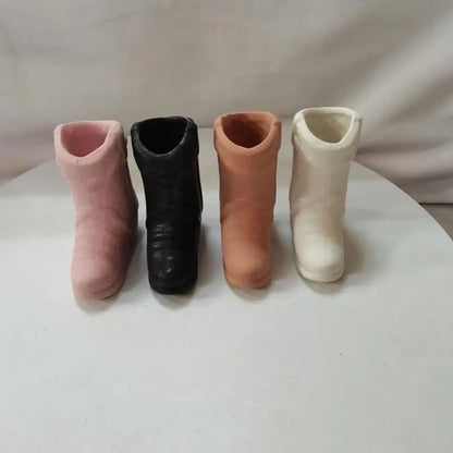Boho Style Ceramic Cowboy Boot Match Holder - Charming Home Fireplace and Kitchen Decor