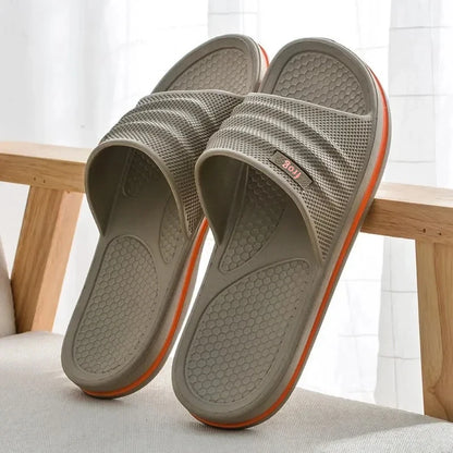 Men’s Summer EVA Home Slippers – Lightweight Slip-On Indoor House Shoes for Bathroom, Living Room & Beach Comfort