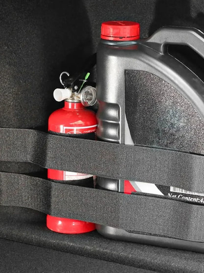 Car Trunk Storage Fixed Belt - Nylon Fire Extinguisher Storage Loop Strap - Black Trunk Organizer Strap for Car Accessories