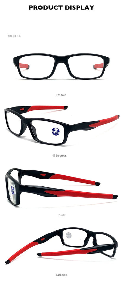 Vintage Sport Reading Glasses — Unisex Plastic Eyeglasses for Presbyopia & Hyperopia +1.0/+2.0/+3.0/+4.0