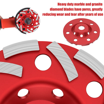 5-Inch Diamond Grinding Cup Wheel – Abrasive Sanding Disc for Angle Grinder, Wear-Resistant Concrete & Stone Polishing Tool