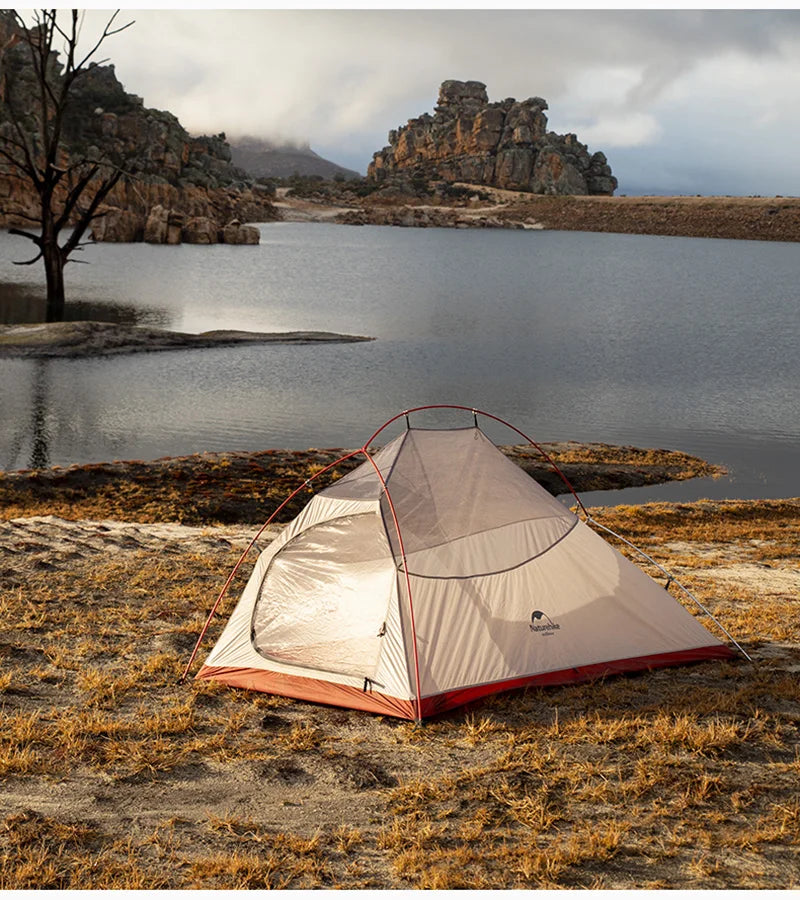 Naturehike Cloud Up 1-Person Camping Tent – Ultralight, Portable, Waterproof Folding Backpack Shelter for Travel & Beach