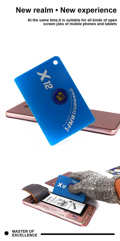 MECHANIC X12 Back Cover Disassembly Card – High-Energy Battery Removal Tool for Mobile Phone & Tablet Repair