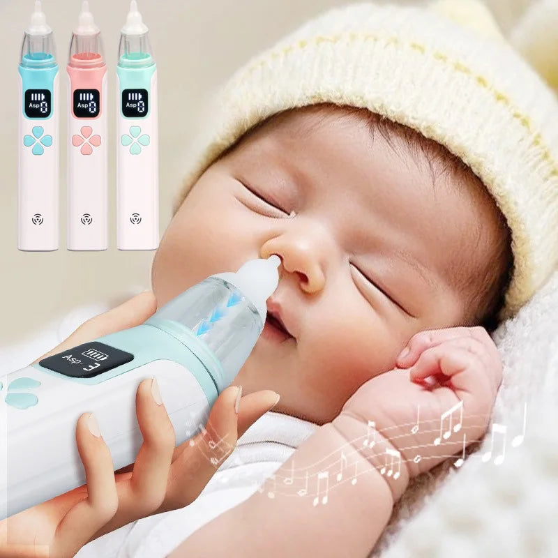3-in-1 Rechargeable Nasal Aspirator - Portable Electric Nose Cleaner for Babies and Children