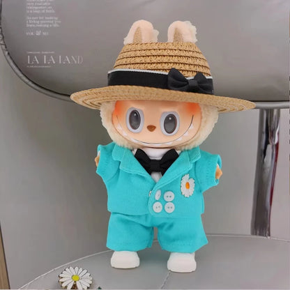 G-Dragon Labubu Baby Clothes 17cm Vinyl Plush Doll Outfit – Cute Suit Pendant for Doll Keychains
