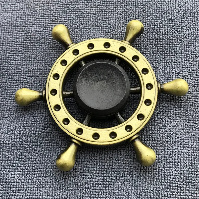 Bronze Metal Alloy Fidget Spinner R188 – Silent Hand Gyro Stress Relief Toy for Kids & Adults