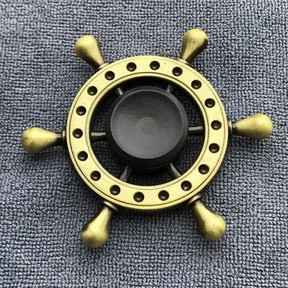 Bronze Metal Alloy Fidget Spinner R188 – Silent Hand Gyro Stress Relief Toy for Kids & Adults
