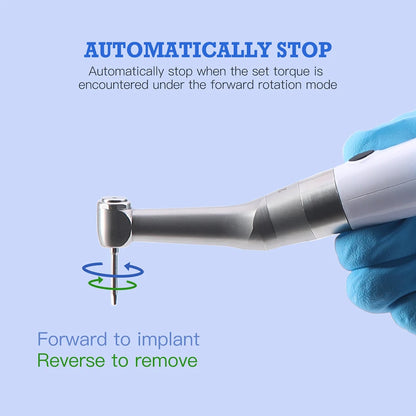 AZDENT Wireless Dental Implant Motor – Electric Torque Driver with 16 Screwdrivers & Contra Angle