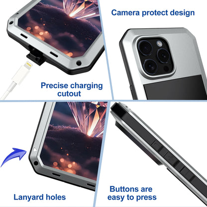 Heavy Tank Doom Hard Metal Phone Case – Shockproof Armor Cover with Gorilla Glass for iPhone 16/15/14/13/12/11 Pro Max/XR/XS/8/7 Plus