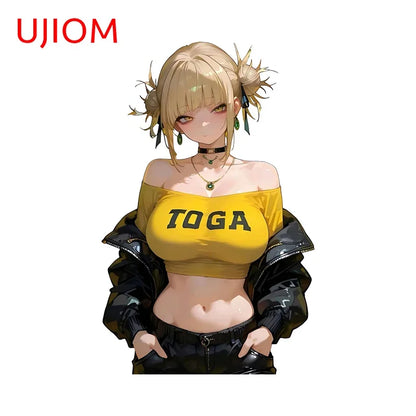 Goth Anime Waifu Wall Sticker - Stylish Toga Character Decal for Living Room & Bedroom Decor