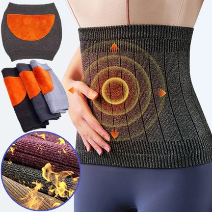 Wool Waist Support Belt - Warm Cashmere Lumbar Brace for Fitness, Sports & Everyday Comfort