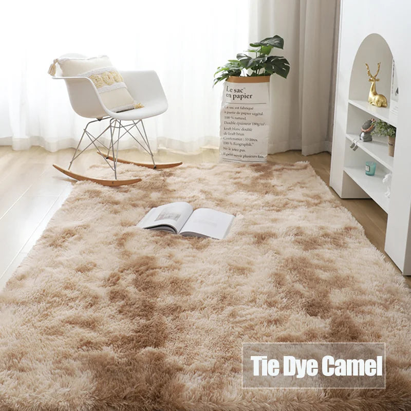 Soft Shaggy Plush Area Rug – Large Fluffy Beige Carpet for Living Room, Bedroom, Kids Room & Nursery Decor
