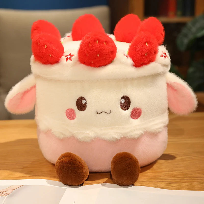 Cartoon Cake Plush Toy - Colorful Birthday Cake, Wedding Cake, Cookie, and Dessert Stuffed Doll for Cute Home Decor and Gifts