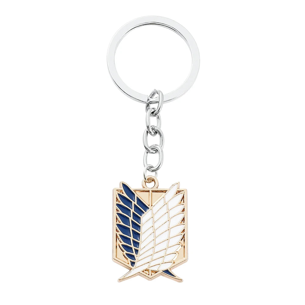 Attack on Titan Enamel Keychain - Anime Metal Pendant Badge Charm for Men & Women, Fan Gift Accessory