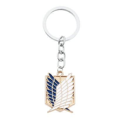 Attack on Titan Enamel Keychain - Anime Metal Pendant Badge Charm for Men & Women, Fan Gift Accessory