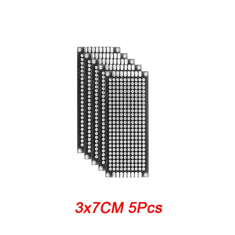 5/10PCS Double-Sided PCB Prototype Boards – Black DIY Circuit Boards 2x8 3x7 4x6 5x7 6x8 7x9cm for Electronics Projects
