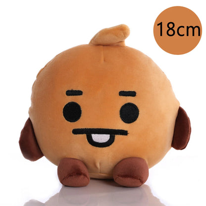 BT21 Cartoon Plush Toy Pendant - Shooky, Mang, Cooky & Tata Keychain, Phone Charm and Backpack Accessory Gift