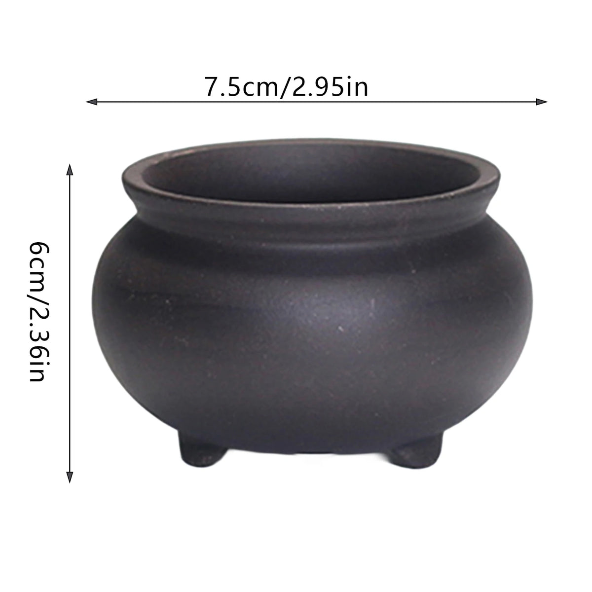 Ceramic Round Plant Pot - Succulent & Orchid Planter with Drainage Holes for Indoor & Outdoor Decor