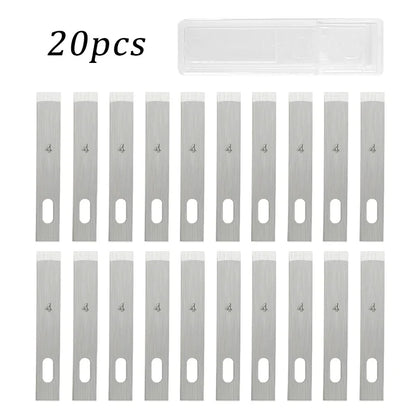 100/20pcs #4 Metal Scalpel Blades – DIY Engraving, Wood Carving & Sculpture Knife Replacement Cutting Tools