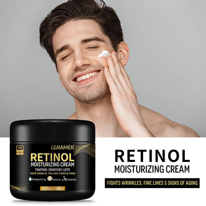 Men’s Retinol Face Moisturizer – Anti-Aging Wrinkle Cream for Hydration, Pore Minimizing & Smooth Bright Skin