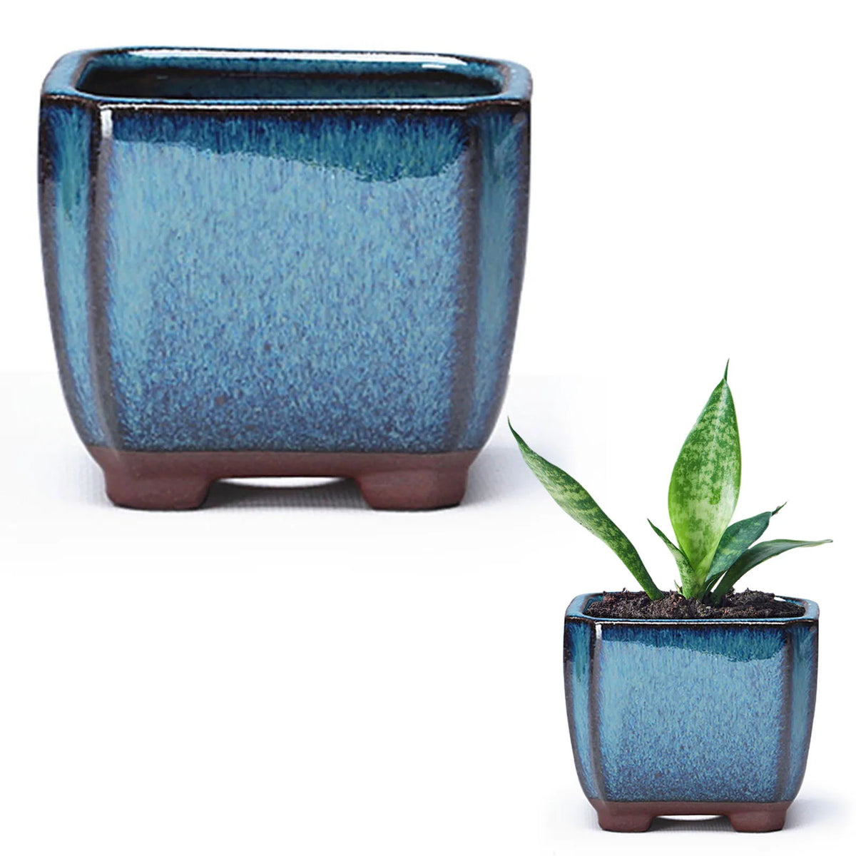 Ceramic Succulent Flower Pot - Ventilated Planter for Indoor & Outdoor Plants