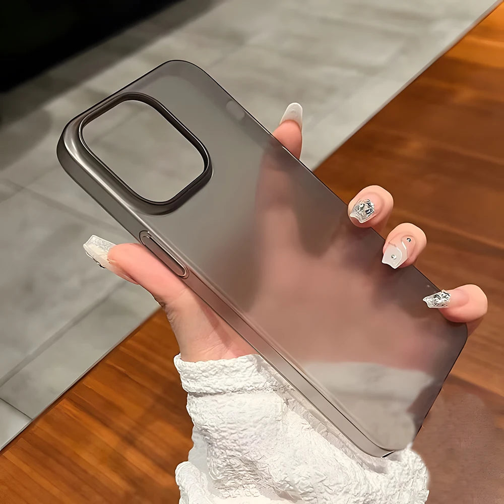 Transparent Matte Silicone iPhone Case - Soft Shockproof Cover for iPhone 11–18, Air & Pro Max Models