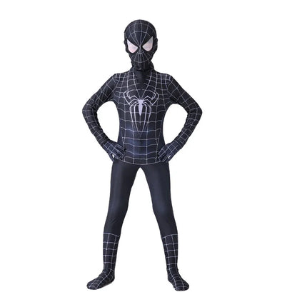 Kids Spiderman Costume – Miles Morales Superhero 3D Zentai Bodysuit Jumpsuit for Boys & Girls, Halloween Cosplay Outfit