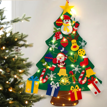 DIY Felt Christmas Tree Decoration – Xmas Ornament for Home Navidad Noel 2025 Santa Claus Kids Gift