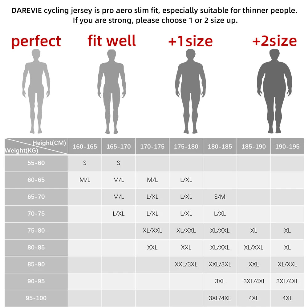 DAREVIE SPF 50+ Long Sleeve Cycling Jersey – Breathable Training Fit, Unisex Lightweight Cycling Maillot for Men & Women Small Size